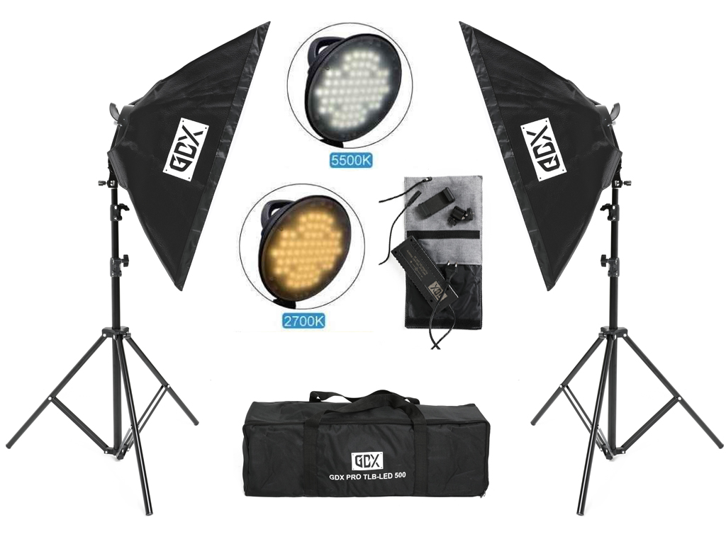 Gdx Pro TLB LED 500 BiColor İkili Set - Fotoğraf & Video Çekim Işığı (Dimmerli)
