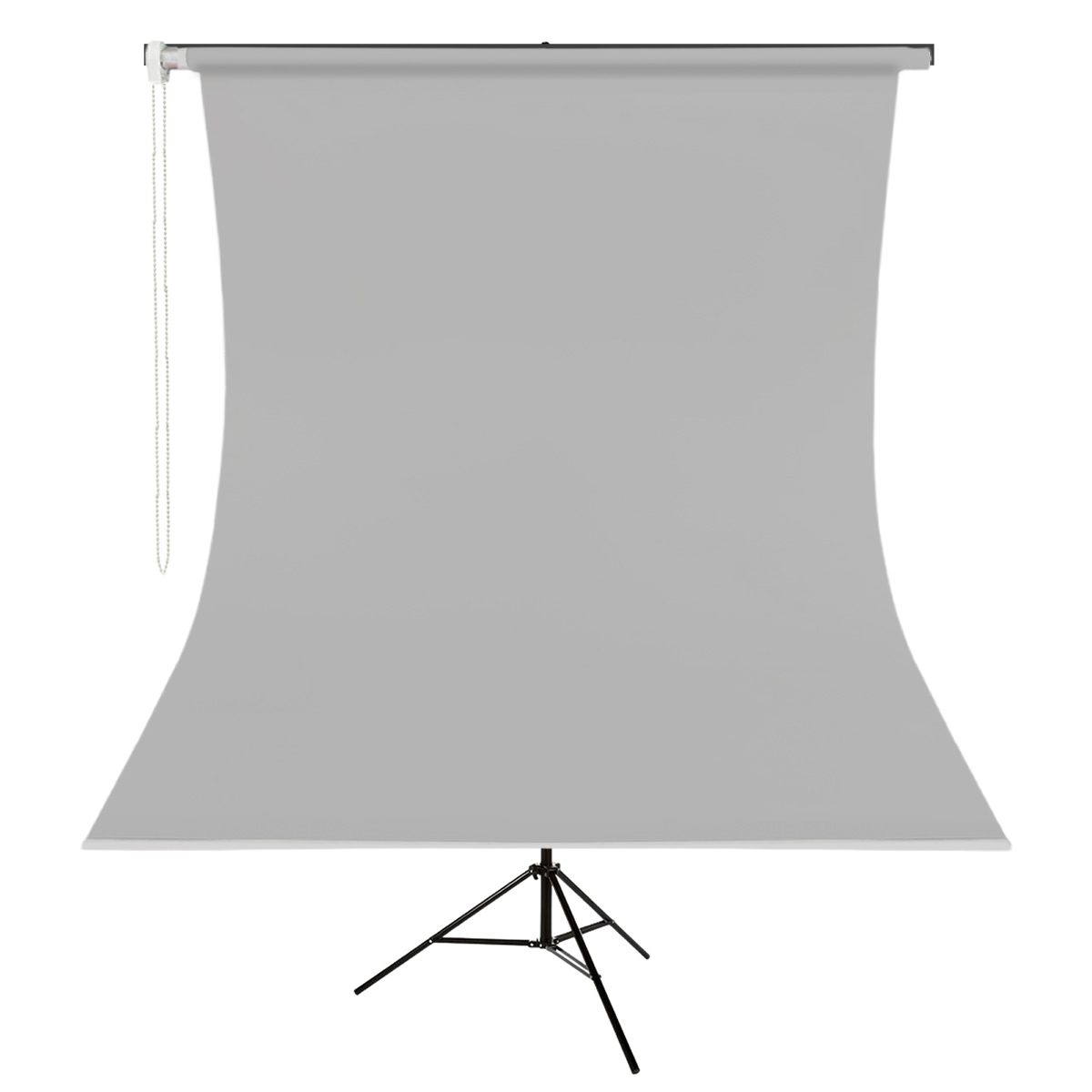 GDX Kumaş - Seyyar Vesikalık Gri Renk Fon Perde 190x400 cm