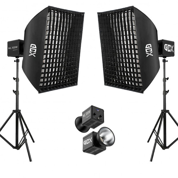 Gdx ML100 Bicolor 60x90 Gridli SoftBox Video ve Ürün Çekim İkili Işık Seti