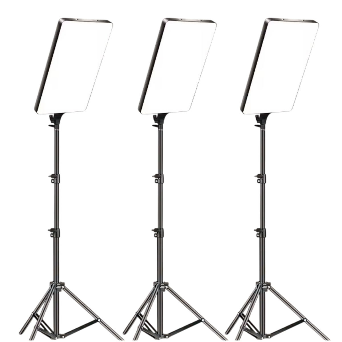 Gdx P300TS BiColor Fotoğrafçılık ve Stüdyo Aydınlatması 80 Watt LED Video Panel Sürekli Işık Üçlü Set