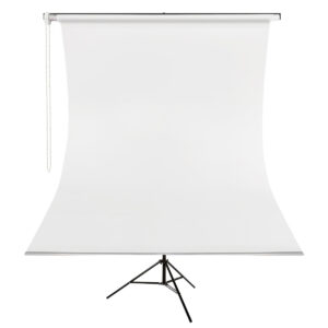 GDX Kumaş - Seyyar Vesikalık Beyaz Renk Fon Perde 190x400 cm