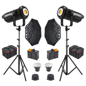 Gdx LV-700C-II B Bi Color Led Video Işığı 2'li Full Set (Gridli 120 Octa Softbox + 260 cm Kalın Işık Ayağı)