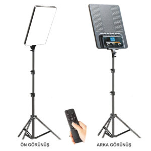 Gdx P300TS BiColor Fotoğrafçılık ve Stüdyo Aydınlatması 80 Watt LED Video Panel Sürekli Işık Tekli Set