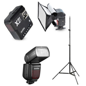 Godox TT685II-C Canon Flaş Full Set (Tepe Flaş + X2T-C Tetikleyici + Işık Ayağı + 20x30 Softbox)
