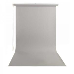 Gdx Sonsuz Gri Fon Perde (Kumaş) 190x400cm, Boru, Makara, Zincir