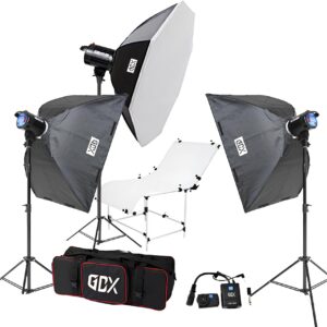 Gdx BM400 3'lü Paraflaş Set + Çekim Masası 1x2 Metre