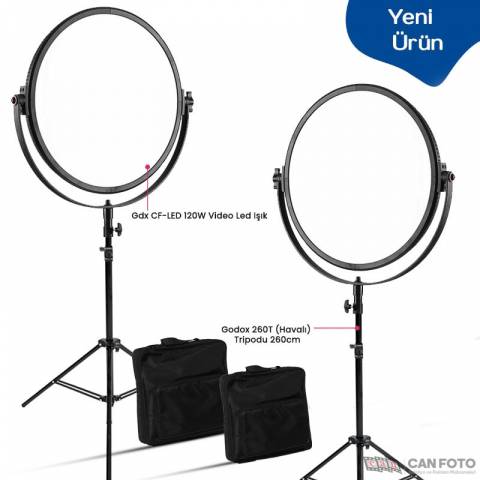 Gdx CF-120W 2'li Led Video Işığı - Görsel 4