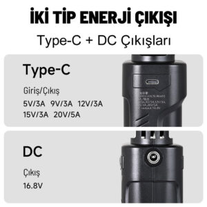 GDX CF-135 II RGB Mini 10W Işık + El Tipi Powerbank Tripod Batarya Fareyi Resmin Üzerine Getirin