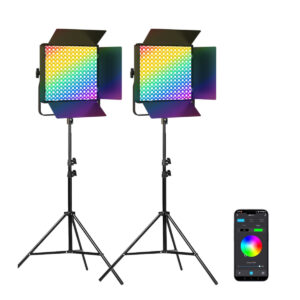 GDX CF-900R Rgb Led İkili Video ve Fotoğraf Işık Seti Fareyi Resmin Üzerine Getirin
