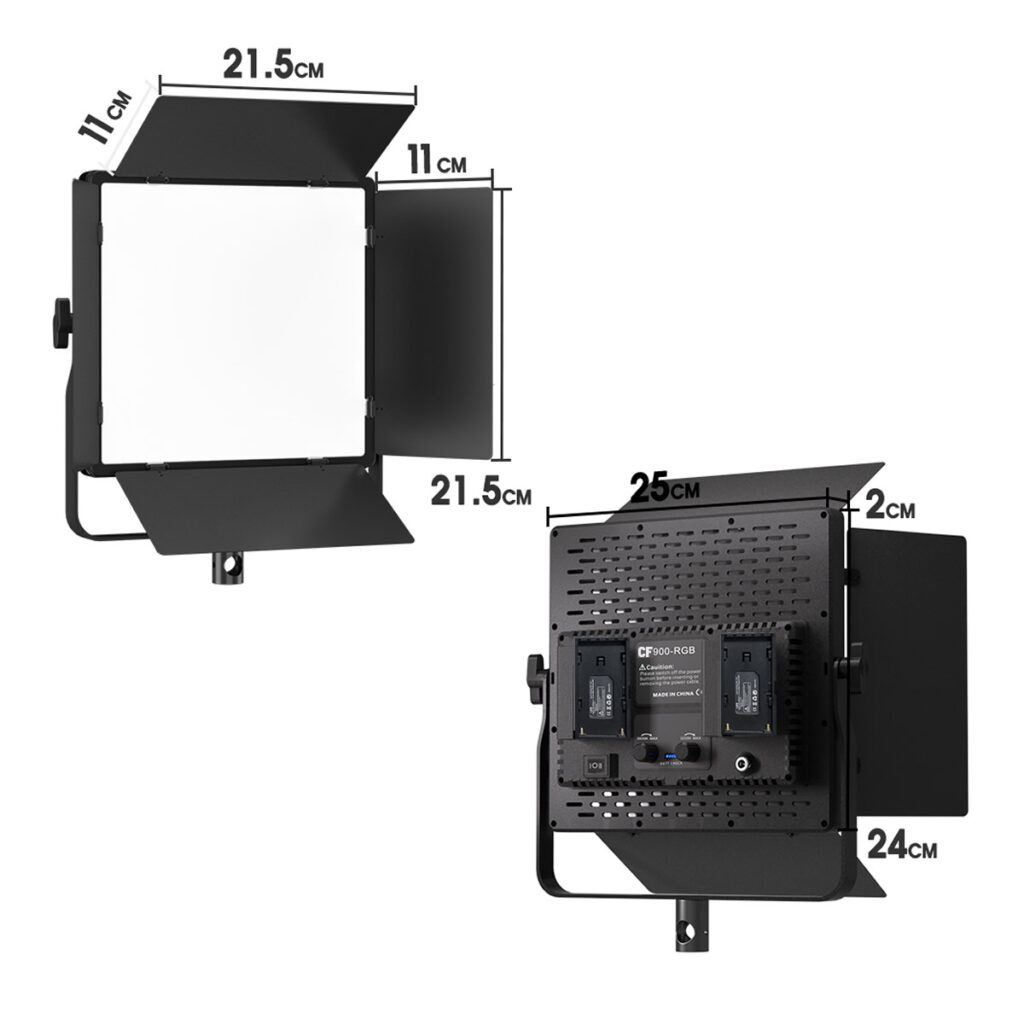 GDX CF-900R Rgb Led İkili Video ve Fotoğraf Işık Seti - 4. görsel