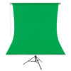 GDX Kumaş - Seyyar Vesikalık Yeşil Renk Fon Perde 190x400 cm