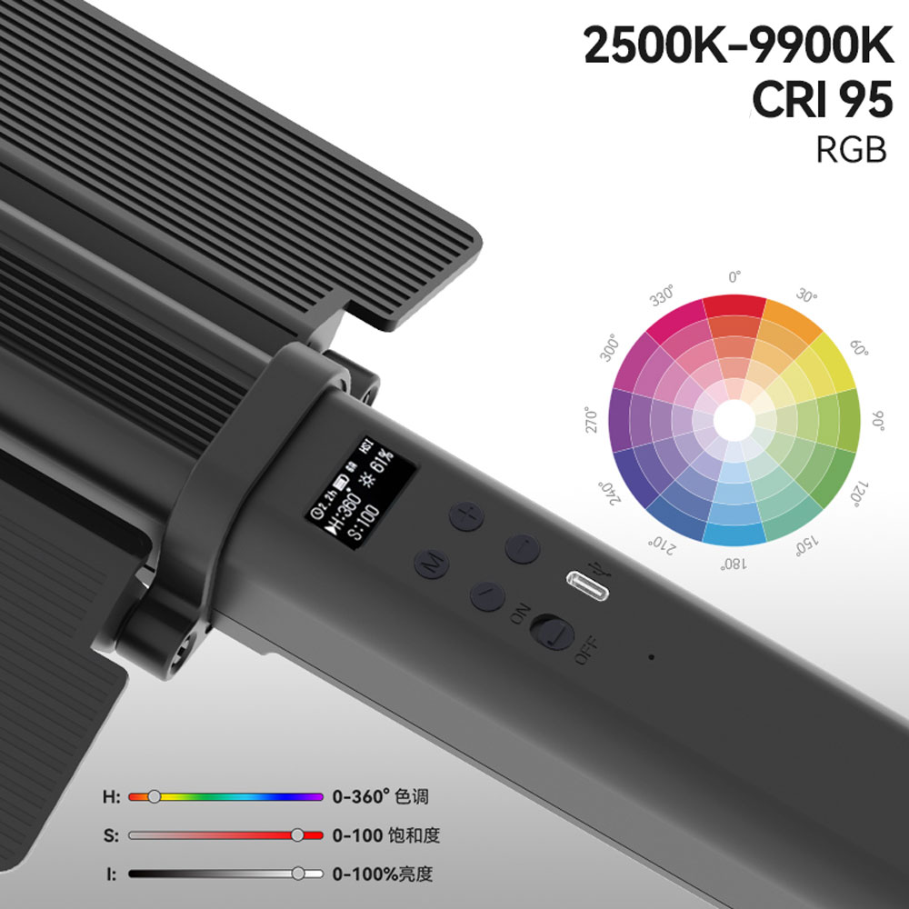 Gdx LP550 RGB Fotoğrafçılık ve Video için Renkli Işık Çubuğu Tekli Set - Görsel 4