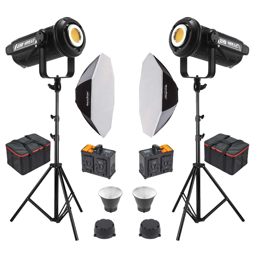 GDX LV-700C-II 2'li Full Set (120 cm Bowens Octagon Softbox + 260 cm Kalın Işık Ayağı)