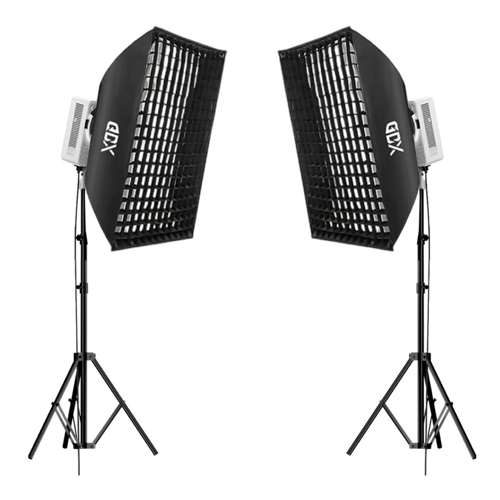 Gdx ML230W Bicolor Video ve Fotoğraf 60×90 Gridli Softbox İkili Sürekli Işık Seti
