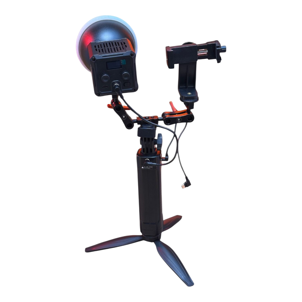 GDX ML40 RGB Telefon Vlog Seti + El Tipi Powerbank Tripod Batarya - Görsel 3