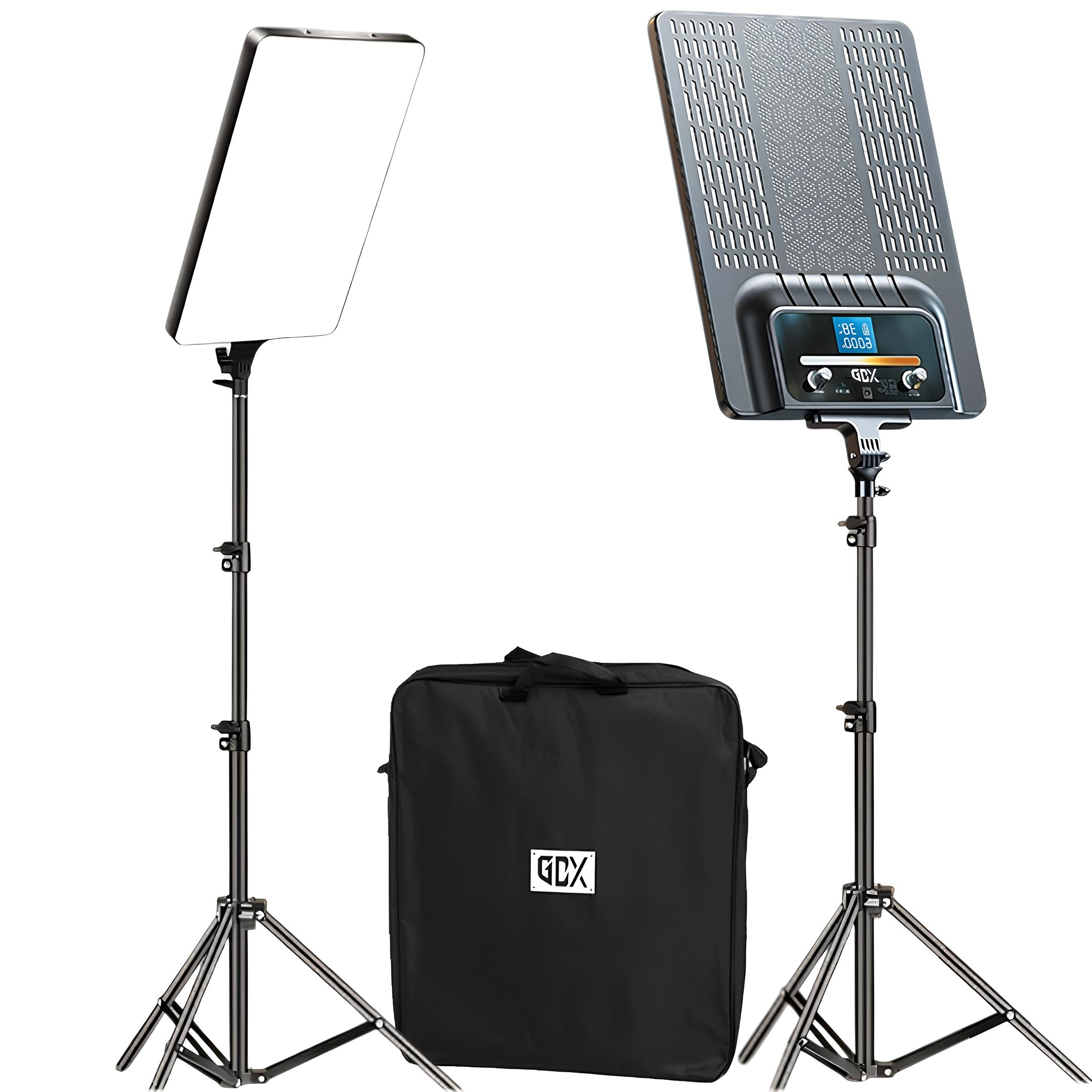 Gdx P300TS BiColor Fotoğrafçılık ve Stüdyo Aydınlatması 80 Watt LED Video Panel Sürekli Işık İkili Set - Görsel 3