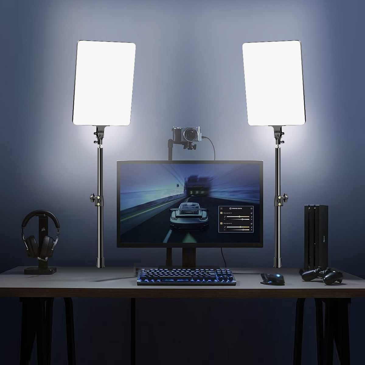 Gdx P300TS BiColor Profesyonel Youtuber 80W İkili Masaüstü Yayıncı Işık Seti - Görsel 3