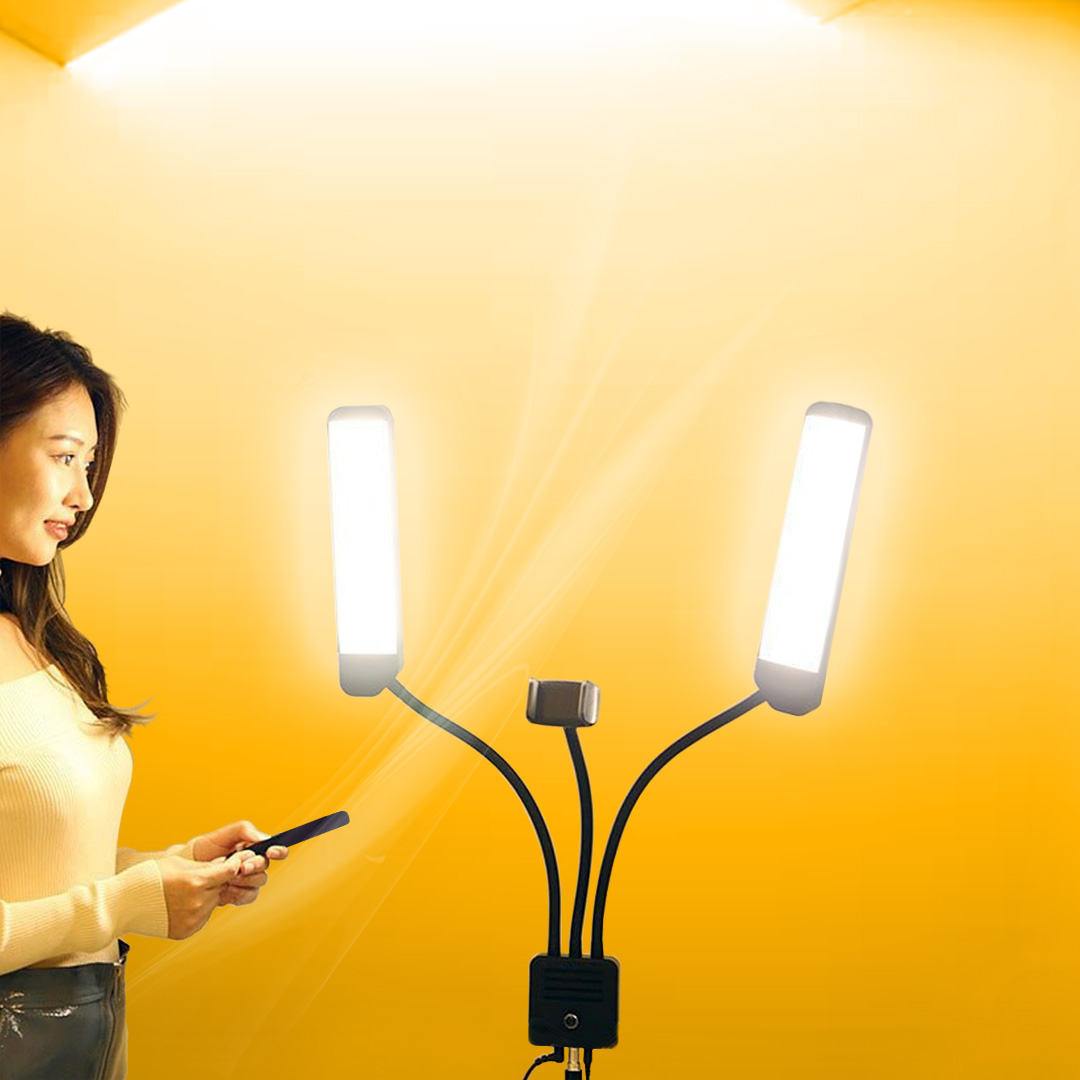 Gdx Pro MakeUp Light Double Arm BiColor Beauty Blogger Kit - Görsel 4