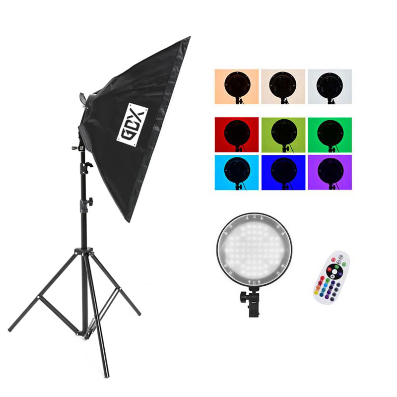Gdx Pro TLB-500 RGB İkili Set - Fotoğraf & Video Çekim Işığı (Dimmerli) - Görsel 2