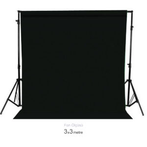 Gdx Seyyar Siyah Fon Perde (Katlanabilir Kumaş) 3x3 Metre