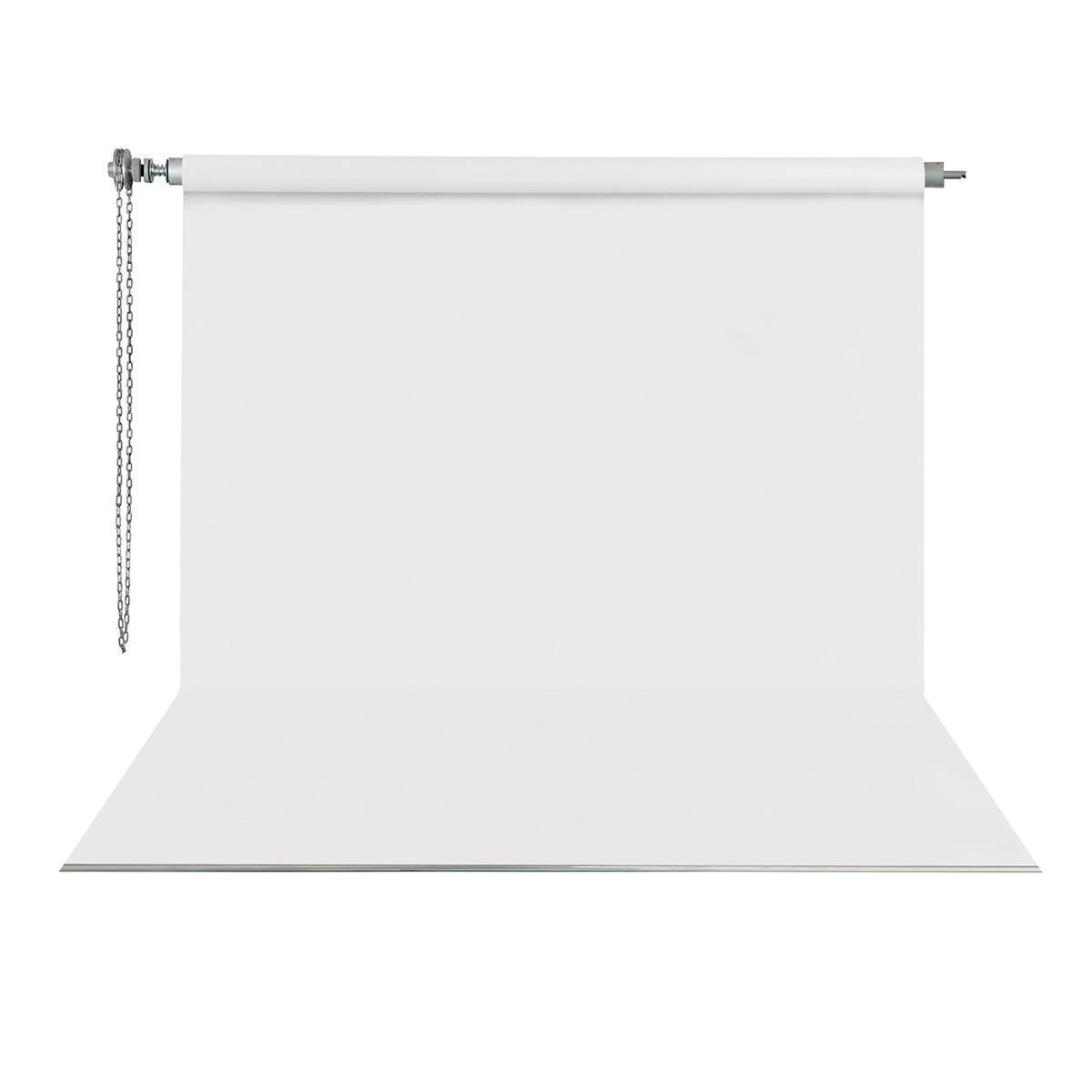 Gdx Sonsuz Beyaz Fon Perde (Kumaş) 2.70x5.80 Metre, Boru, Makara, Zincir