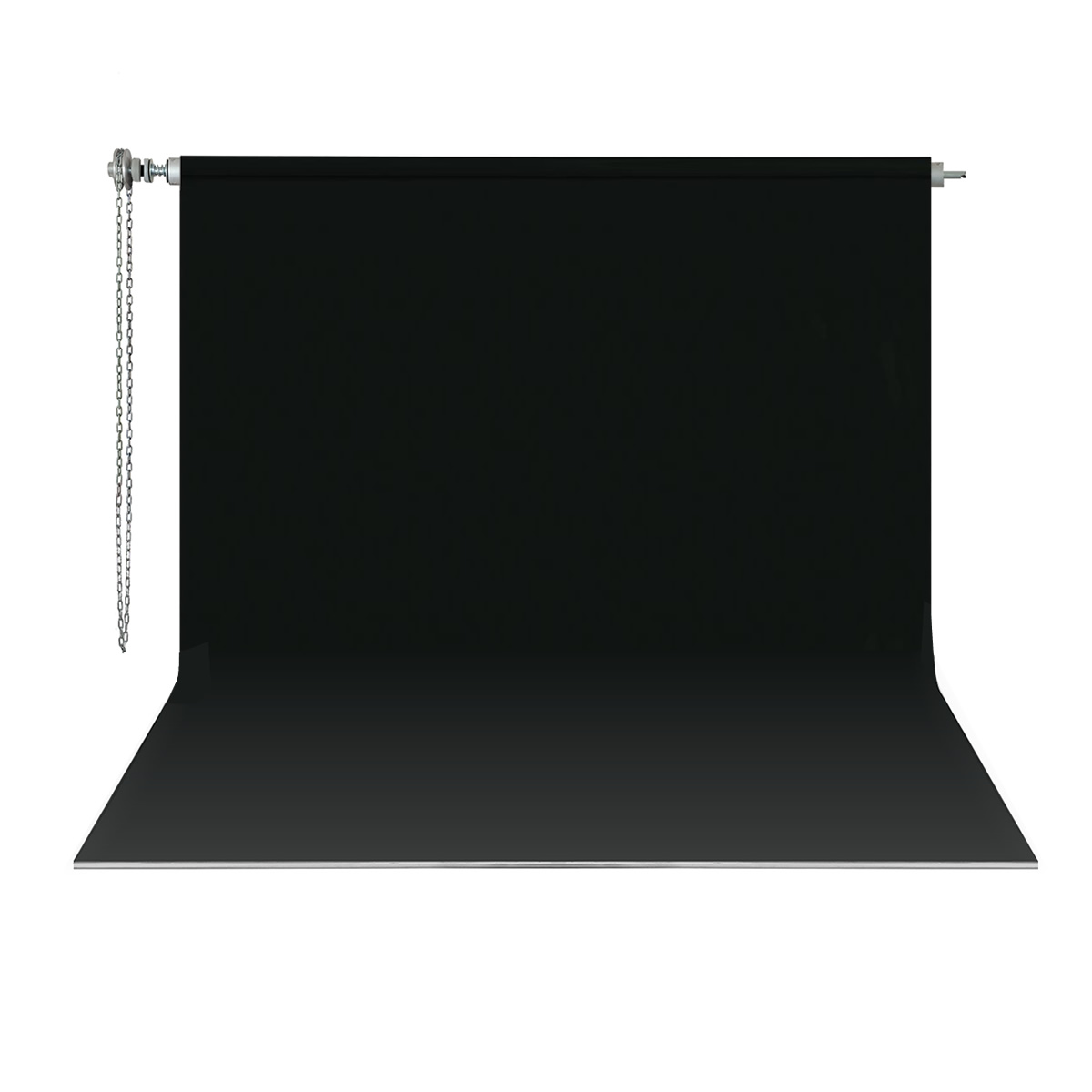 Gdx Sonsuz Siyah Fon Perde (Kumaş) 2.70x5.80 Metre, Boru, Makara, Zincir