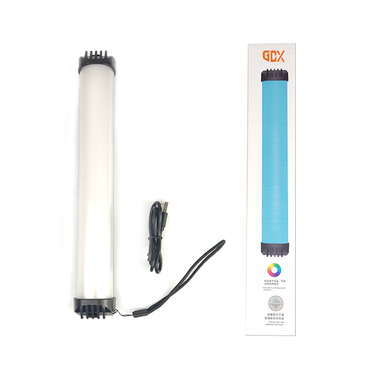 Gdx TB-30 II RGB Led Video ve Fotoğraf Tüp Dolgu Işık (Uzunluk: 30 cm) - Görsel 3