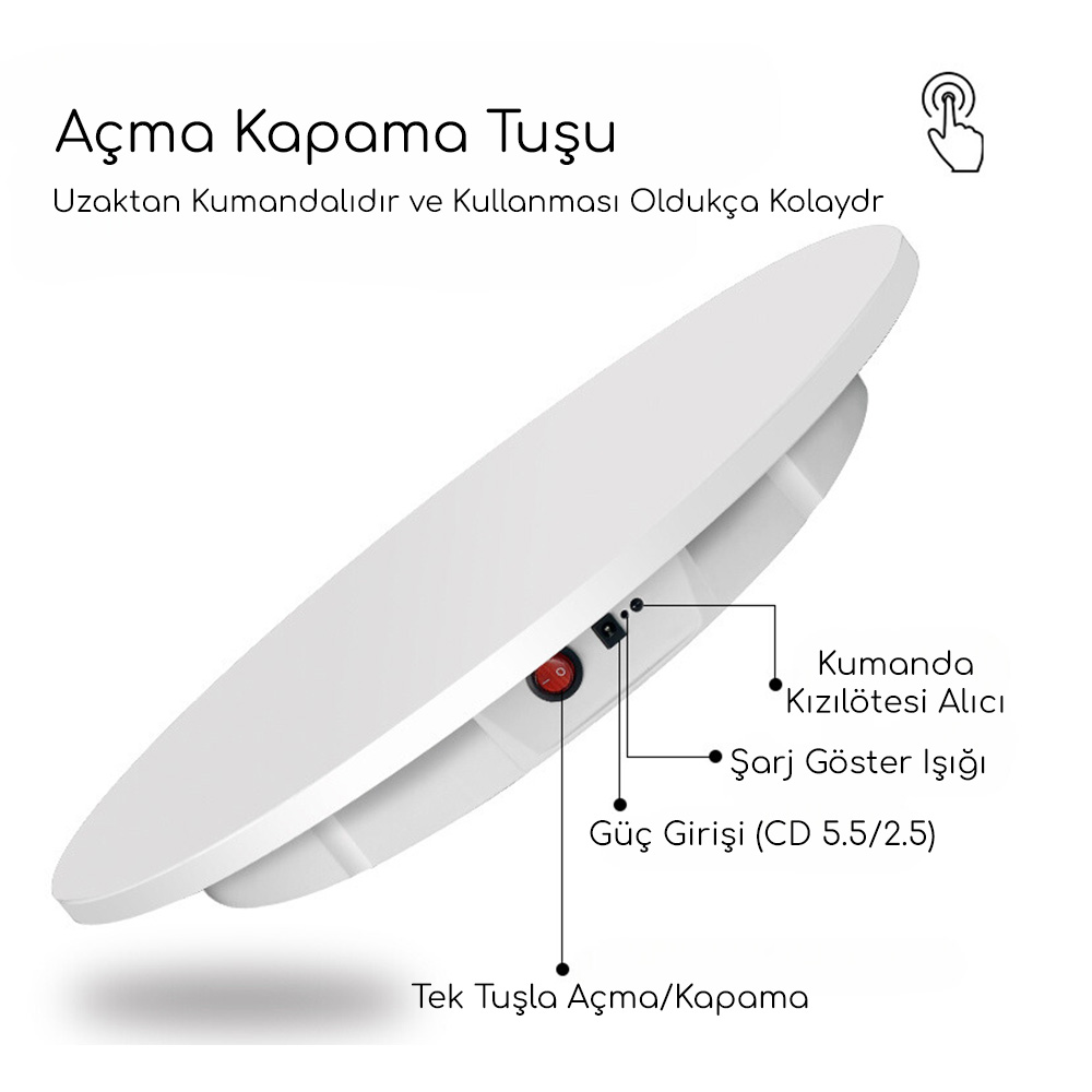 GDX TUTA-60 60 cm Turn Table - Döner Stand - Döner Tabla - Görsel 4