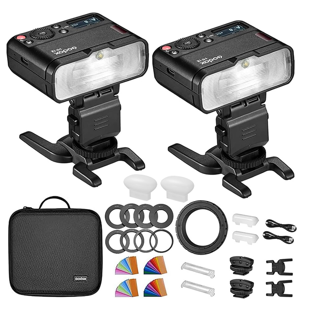Godox MF12 K2 Makro Flaş Difüzörlü İkili Set + XPRO-C TTL Canon Tetikleyici - Görsel 3