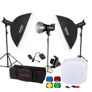 Godox SK400 3'lü Paraflaş Set + Çekim Çadırı 60x60cm