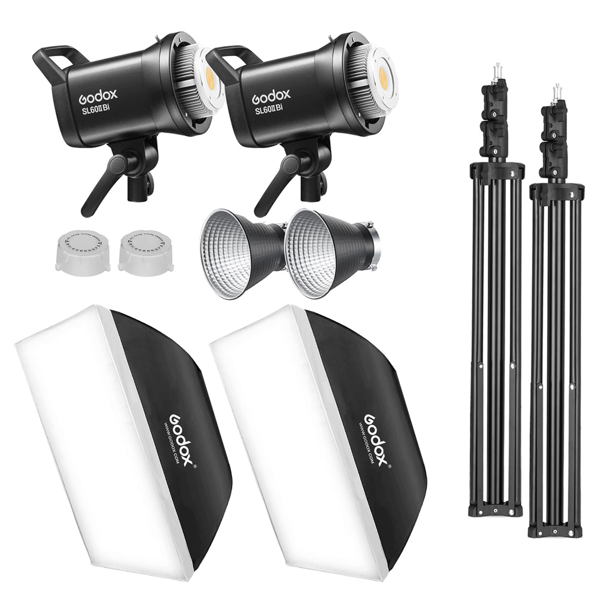 Godox SL60II Bi 60W Bi-Color COB LED Video Işığı 2'li Set - Görsel 2
