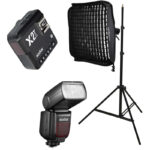 Godox TT685II-C Canon Flaş Full Set (Tepe Flaş + X2T-C Tetikleyici + Işık Ayağı + 60×60 Softbox)
