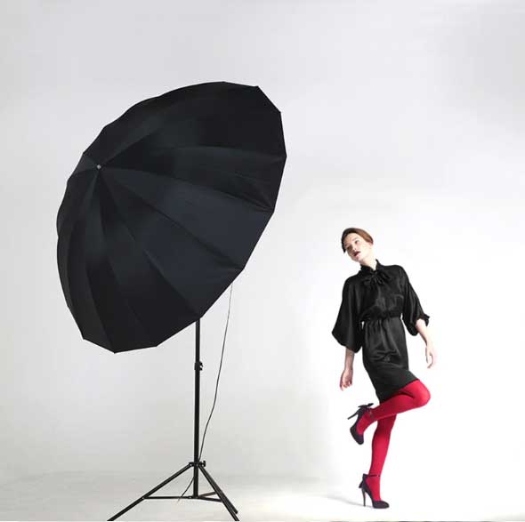 Godox UB-L3 60inç 150cm Büyük Siyah / Gümüş Şemsiye - Görsel 4