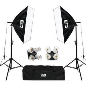 GDX TLB-4 Pro Light 50x70 cm Video ve Fotoğraf Çekim 2'li SoftBox Seti - 4 Duylu Softbox - Lambasız
