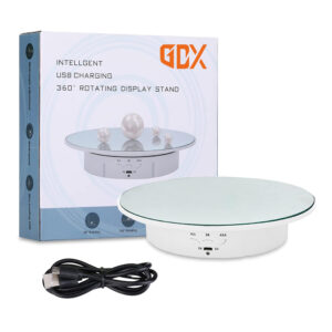 GDX TUTA-20 Ayna Yüzeyli 20 cm Turn Table - Döner Stand - Döner Tabla Fareyi Resmin Üzerine Getirin