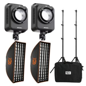 GDX ML-300C II Bicolor Sürekli Işık Seti 2’li – 300W Profesyonel Video & Fotoğraf Aydınlatma Kiti (Softbox + Tripod + Çanta)