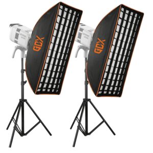 Godox LE200Bi 2’li Işık Seti – 220W Bicolor Video LED Aydınlatma Kiti (Softbox + 260cm Tripod) Fareyi Resmin Üzerine Getirin